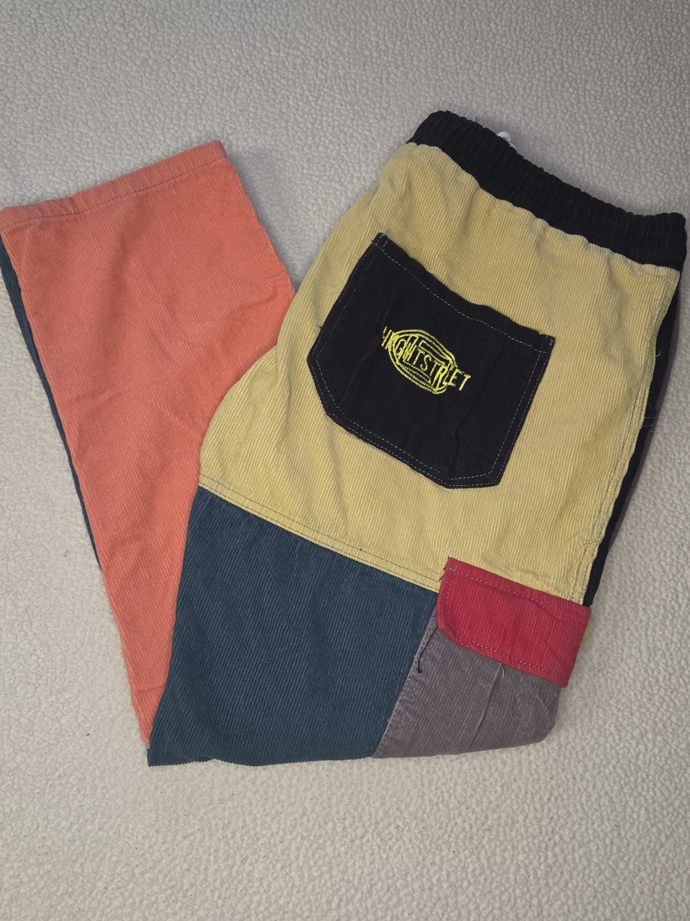 Stussy Colorblock Corduroy Men's Pants - Multicolor Y2k Size 40